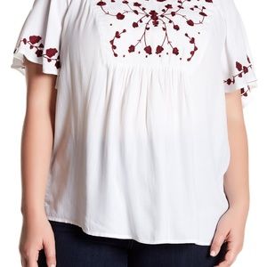 NWOT Lucky Brand Floral Embroidered Plus Size 3X